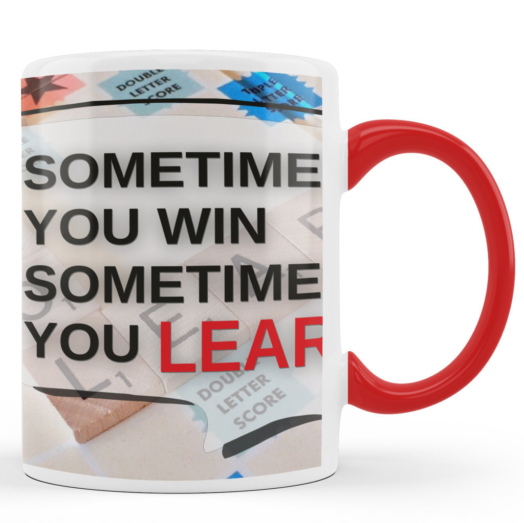 Printed Ceramic Coffee Mug | Motivational | Sometime You Win Sometime You Learn |325 Ml 